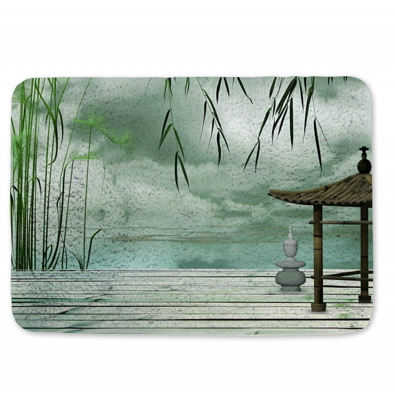 Chuipek Microfiber / Microsuede Non-Slip Bath Mat, 17" W x 24" L