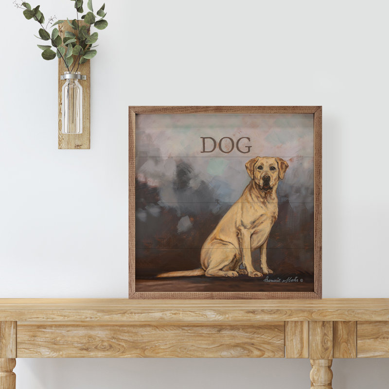 Dakota le chien par Bonnie Mohr, H 16 po x l 16 po x P 1 po