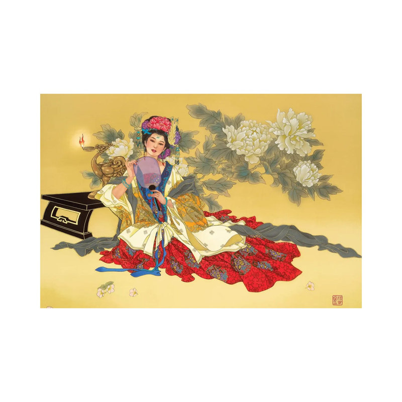 La Coquette - Painting on Canvas, Wrapped Canvas, 20.32 cm H x 30.48 cm W
