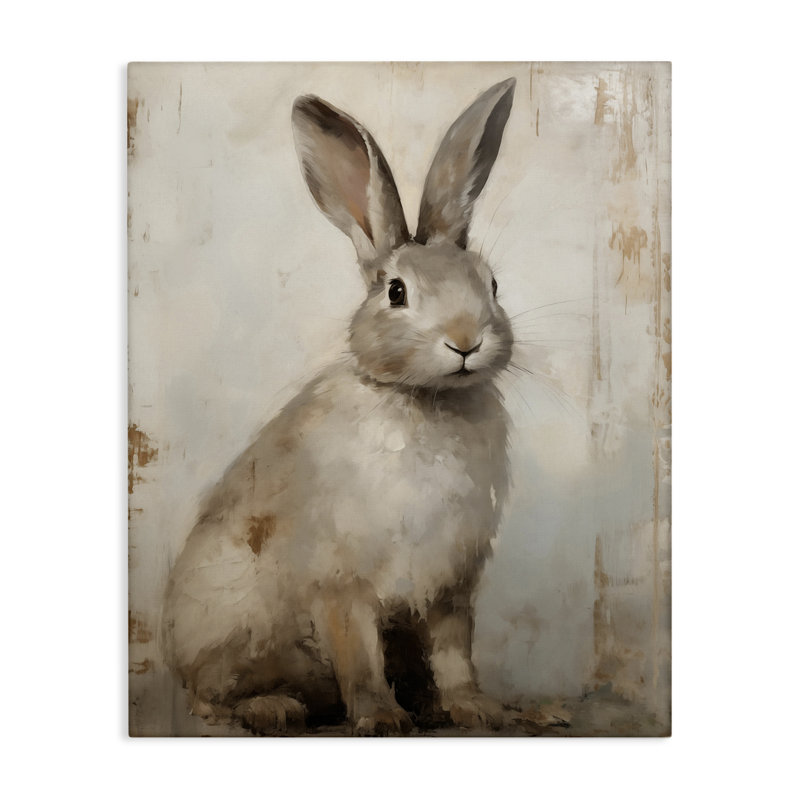  "Natural Rabbit Portrait", impression sur toile par Arlington Prints, H 30 po x l 24 po