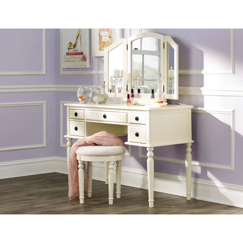 Ignatius Vanity with Mirror and Seat