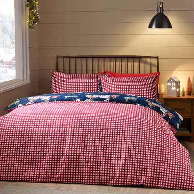 Christmas Ski Village Reversible Duvet Cover Set