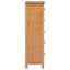 Commode haute en bois de chêne massif 17,7 po x 12,5 po x 43,3 po Red Barrel Studio
