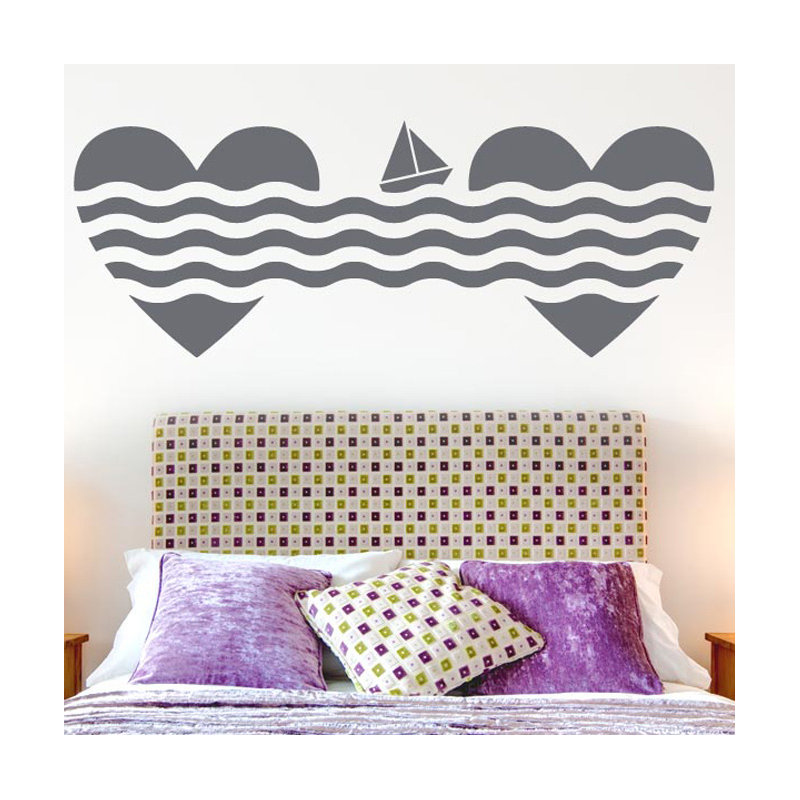 Non-Wall Damaging Wall Decal, Grey, Large