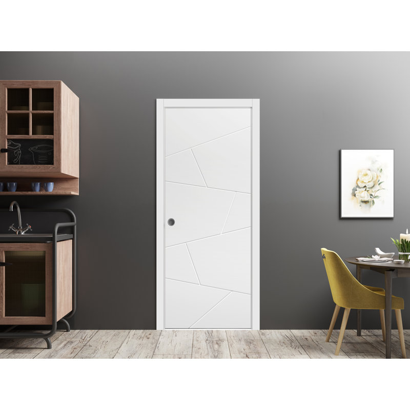 Portes à panneaux coulissantes en bois lambrissé Planum, 18 po x 80 po