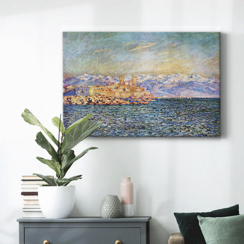 «The Old Fort in Antibes» par Monet-Gallery, toile tendue, H 12 po x l 18 po