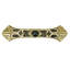 CHINOISERIE 3-1/2" C TO C PULL; JET, DECORATED WITH SWAROVSKI® SILK CRYSTAL & JET CABOCHON; MUSEUM-621220348