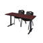 Neyland Cain T-Base Training Table and 2 Stacking Chairs-32520322-32520323-32520329