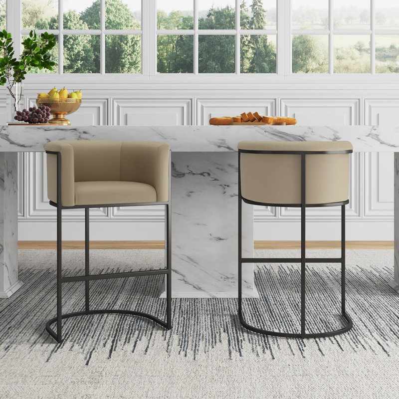 Tabouret de bar Cosmopolitan Mid-Century, Gris, Tabouret de bar (siège d'une hauteur de 29,5 po)