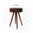 Round Side Table with Solid Wood Legs – Brown & Black, 15.7"