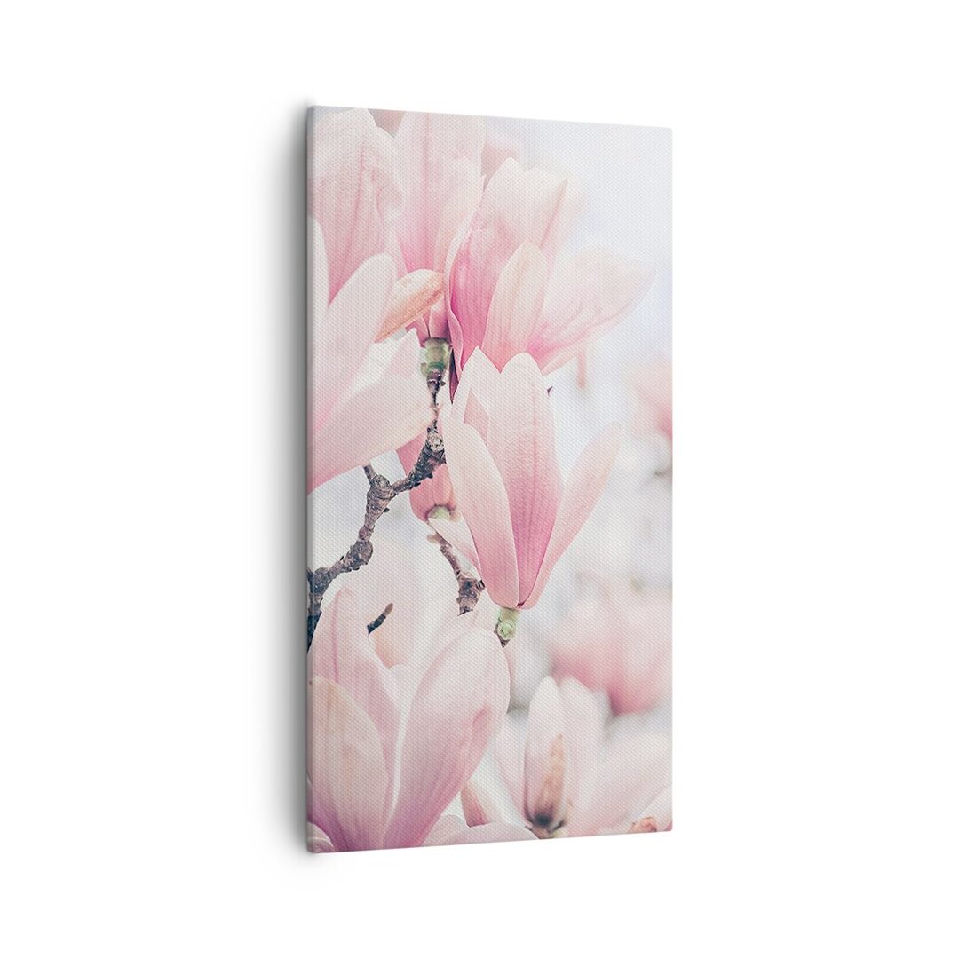 Leinwandbild Magnolia Flowers Pink