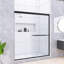 56 à 60 po X P 70 po Porte de douche coulissante double H, verre trempé 1/4 po avec finition noir mat-126488450