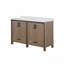 Meuble-lavabo double l 60 po x P 22 po, comptoir en quartz blanc