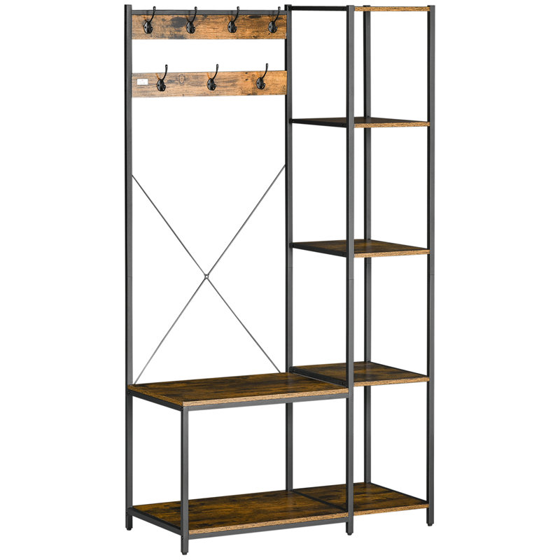 Hall Tree 37.75'' Wide with Shoe Storage