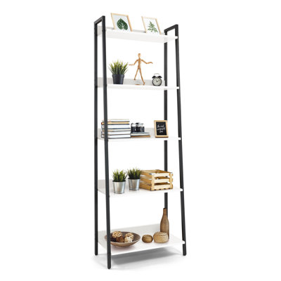 5 Tier Ladder Bookshelf, Bookcase Shelf Storage Rack Organizer, Multiple Color Options by CAPHAUS