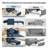 87''W 3-In-1 Convertible Sleeper Chair Bed, 3-Section Extra Length Adjustable Backrest  With 2 Cushions & Storage Bag-1712303259