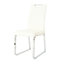 De 2 chaises de salle à manger en polyuréthane blanc moderne - Revêtement en tissu, pieds en métal galvanisé. Convient à la décoration intérieure. Détente ergonomique, réduit la fatigue. Siège en éponge douce, contour gracieux. Base, silencieux-1382308895