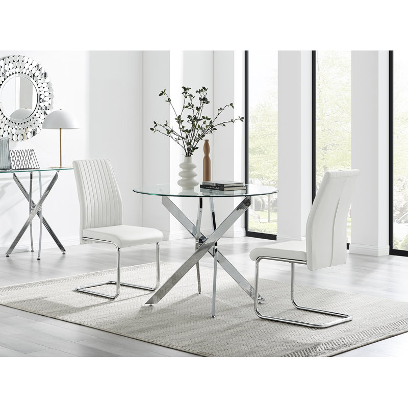 Chowchilla 2 - Person Dining Set, White