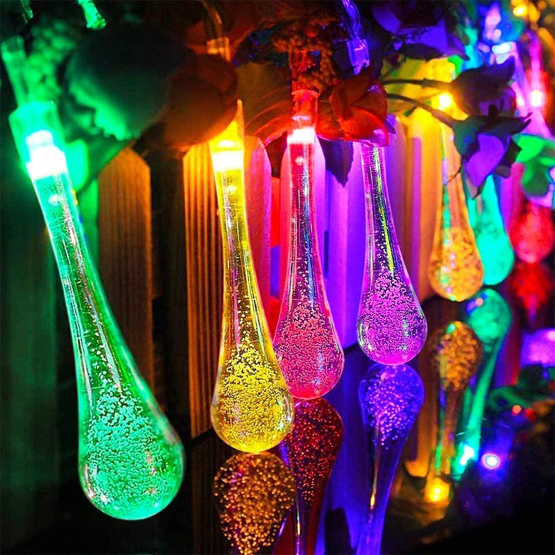 Gladimir 30 - Bulb 3'' Solar Powered LED Fairy String Light, Multicolor
