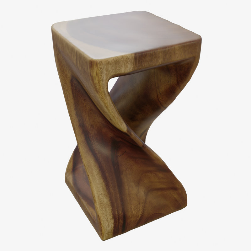 Table de bout en bois naturel, Table de bout en bois entièrement naturel 10 po