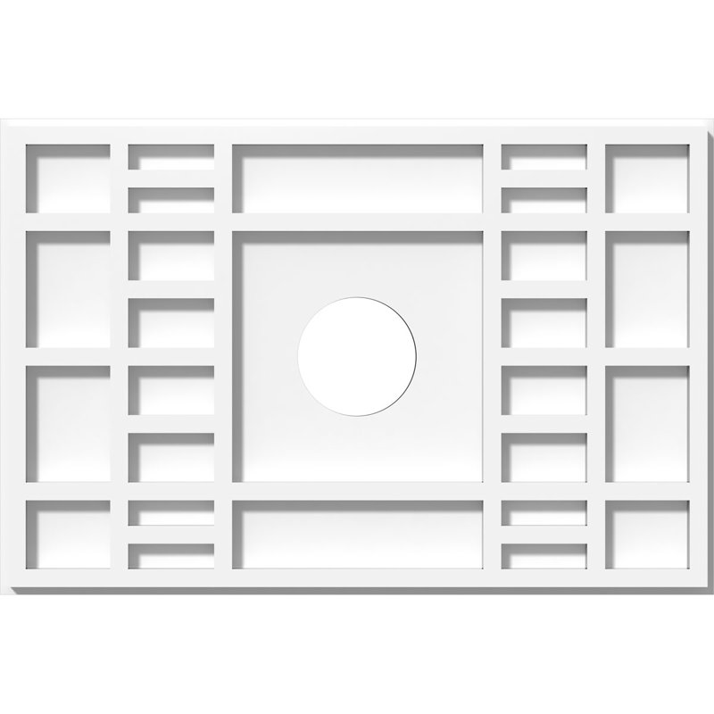 Médaillon de plafond contemporain en PVC de qualité architecturale l 18 po x H 12 po x P 3 po x P 6 1/4 po x P 1 po