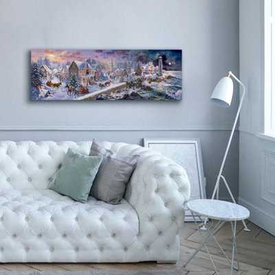  «Holiday At Seaside» par Nicky Boehme, art mural sur toile, 60 po x 20 po
