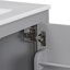 Meuble-lavabo de 30 po avec lavabo simple, meuble-lavabo encastré, armoire de rangement avec 2 portes et un tiroir, fermeture en douceur, rangement multifonctionnel, structure en bois massif-334361608