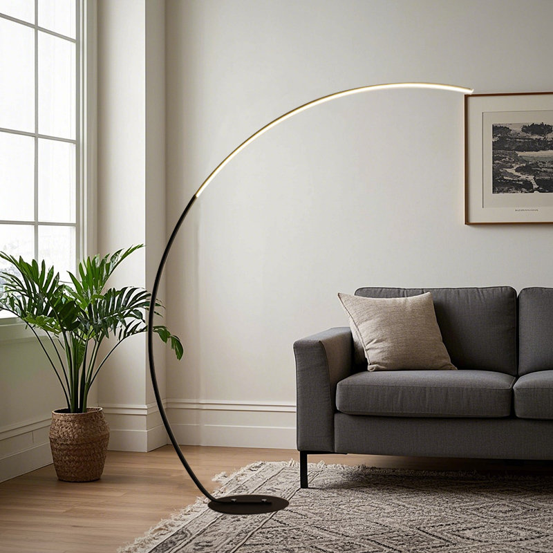 Lampe sur pied arquée moderne à DEL