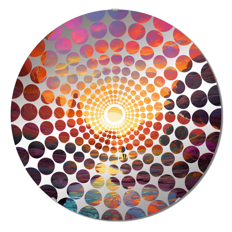 Wolverhampton - Miroir décoratif à cercles concentriques, 23,6 po x 23,6 po