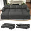 4 Seater Fabric Sofa Bed-94533295