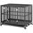 45" Heavy Duty Metal Dog Playpen - Anti-Pinch Floor & Slide-Out Tray, Lockable Wheels For Secure Indoor/Outdoor Use