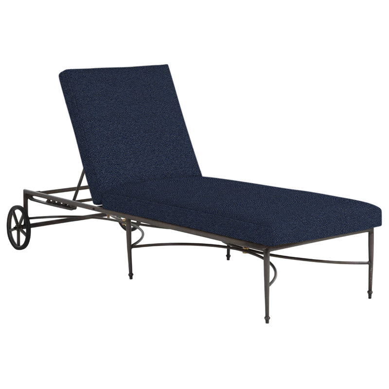 Chaise longue en aluminium Roma, Pas de soudure, Indigo Intermix