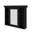 Armoire murale de salle de bain 35 po x 28 po avec porte miroir et 6 étagères ouvertes, armoire de salle de bain contemporaine-1946501405
