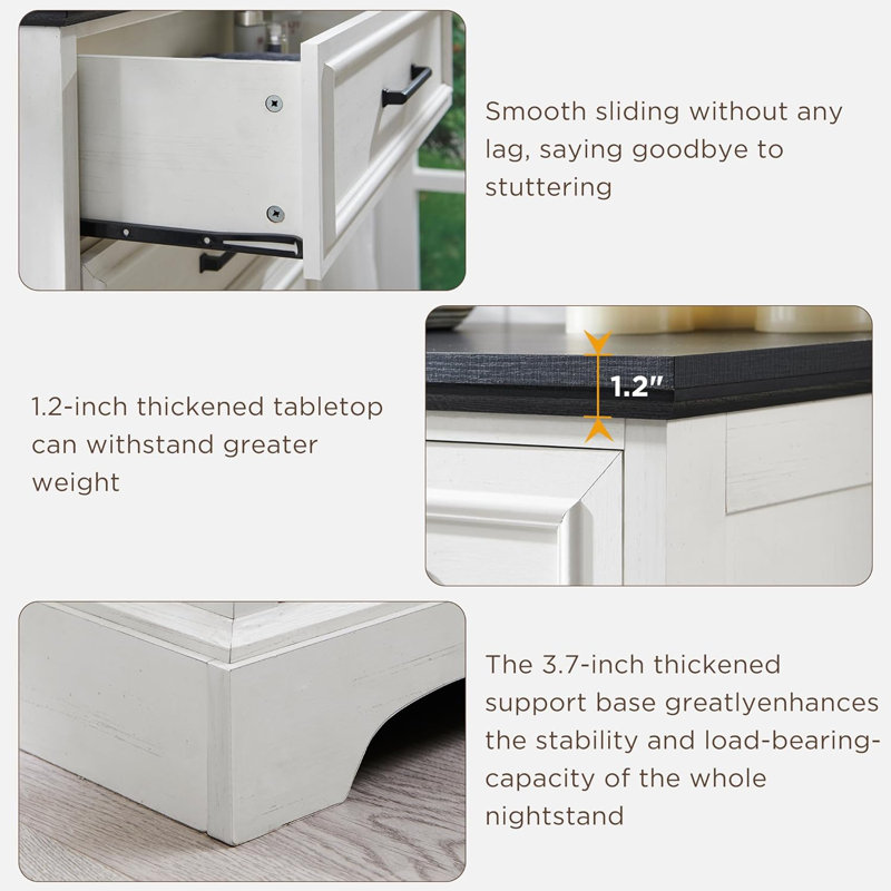 Commode 5 tiroirs Quintone, Noir / blanc