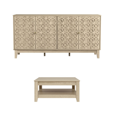 Weddel Basilico Modern Sideboard And Coffee Table Living Room Set