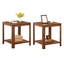 Ensemble de 2 tables de bout Waveline avec coins arrondis et pieds ondulés-132460382-132460383