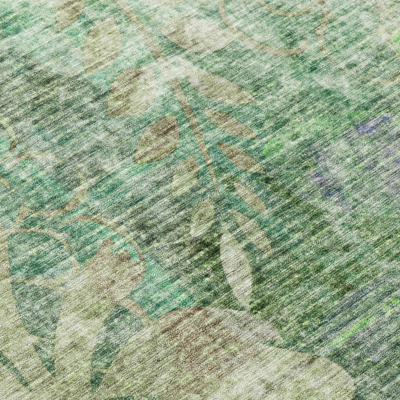 Machine Washable Indoor/Outdoor Lafferty ACN2223 Floral Rug, Rectangle 5' x 7'6"