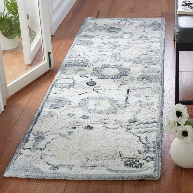 Glamour Hand Tufted Performance Floral Rug, Runner 2'3" x 8'