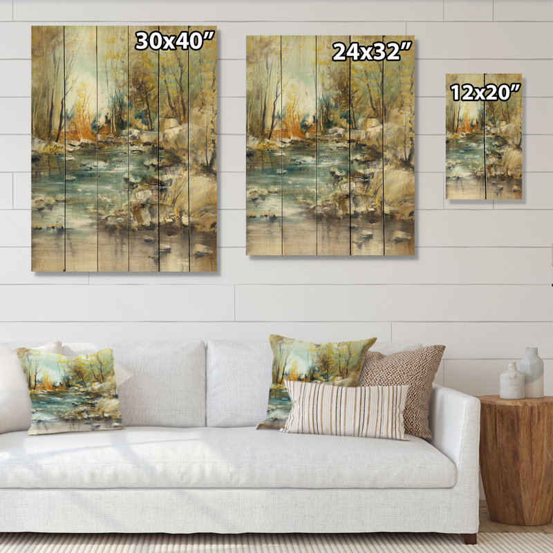 Rocky Creek " Rocky Creek " Painting Print, 40" H x 30" W x 1" D