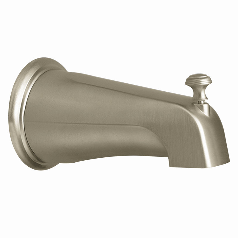 Garniture de robinet de baignoire murale à poignée simple Moen®, Nickel brossé