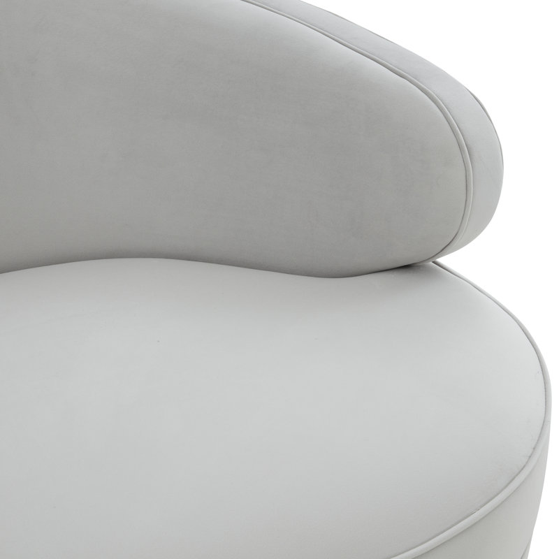 Avanah Upholstered 89.4'' Sofa, Light Gray Velvet
