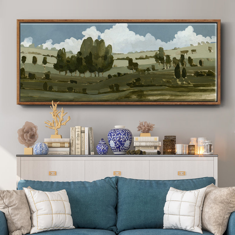 Toile encadrée de qualité supérieure Rolling Green III - prête à être accrochée, H 24 po x l 60 po x P 1,5 po