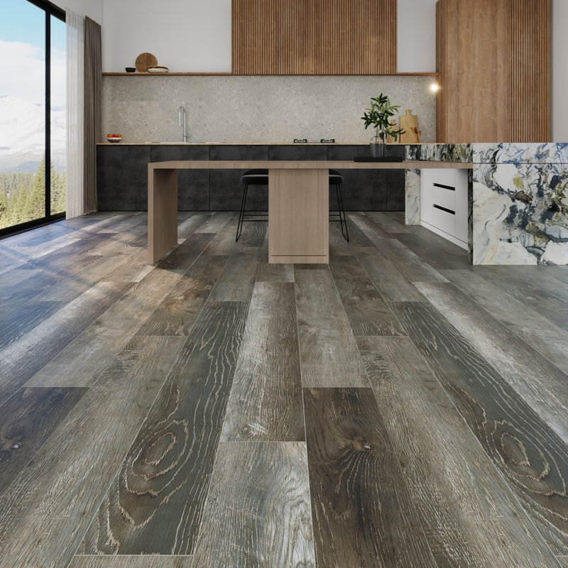 9 In. X 62.6 In. 30Mil 8Mm Waterproof SPC Rigid Core Luxury Vinyl Plank Flooring, Mystic Jungle