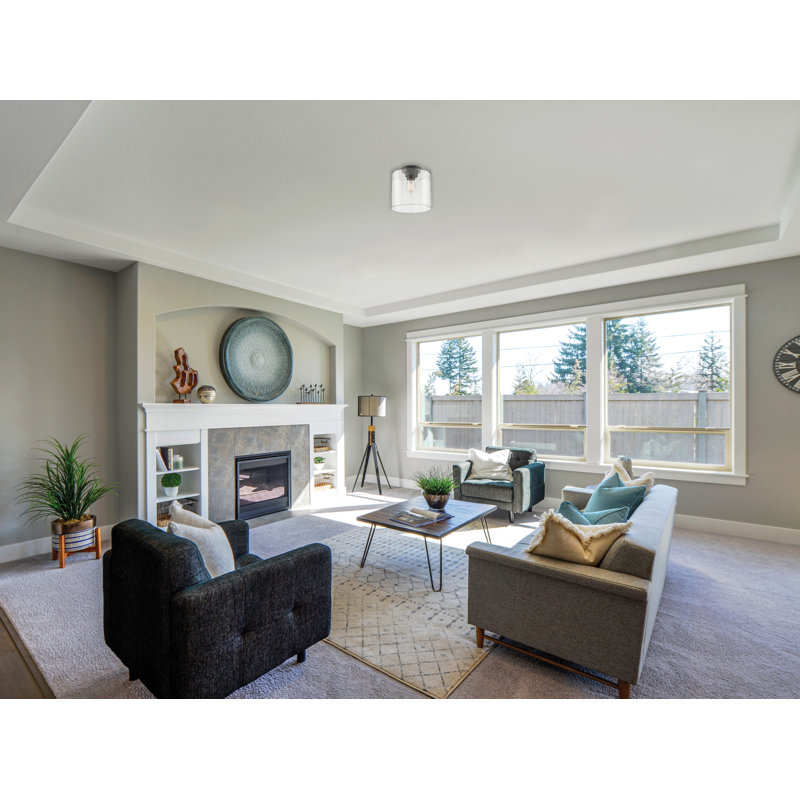 Plafonnier encastré 1 lumière Tammi, Noir mat