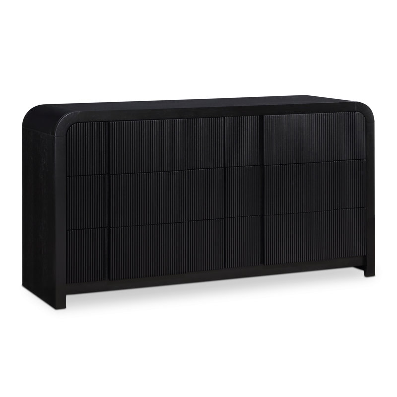 Commode 6 tiroirs Ishaque, Noir