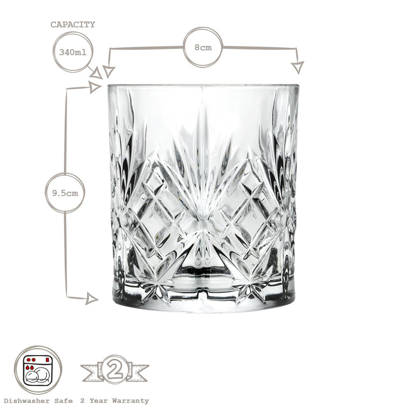 RCR Melodia 340ml Glass Drinking Glass Glassware