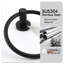 Towel Ring for Bathroom Round Matte Black Wall Mount SUS304 Stainless Steel