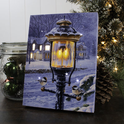Warmth of Winter 8x6 Mini Lighted Easel Back