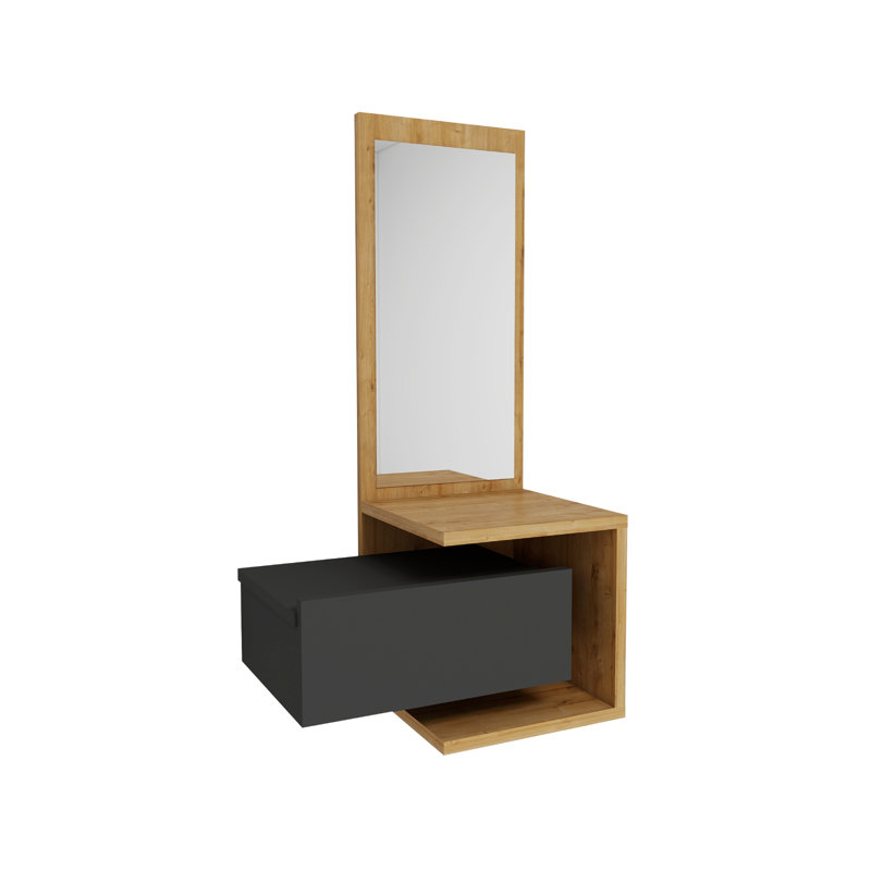 Ellie-Jean 74cm Console Table with Drawer Shelf and Mirror
