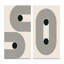 Minimal Late 20S Geometric Aesthétique VI - ensemble de 2 peintures-575767276-575767278